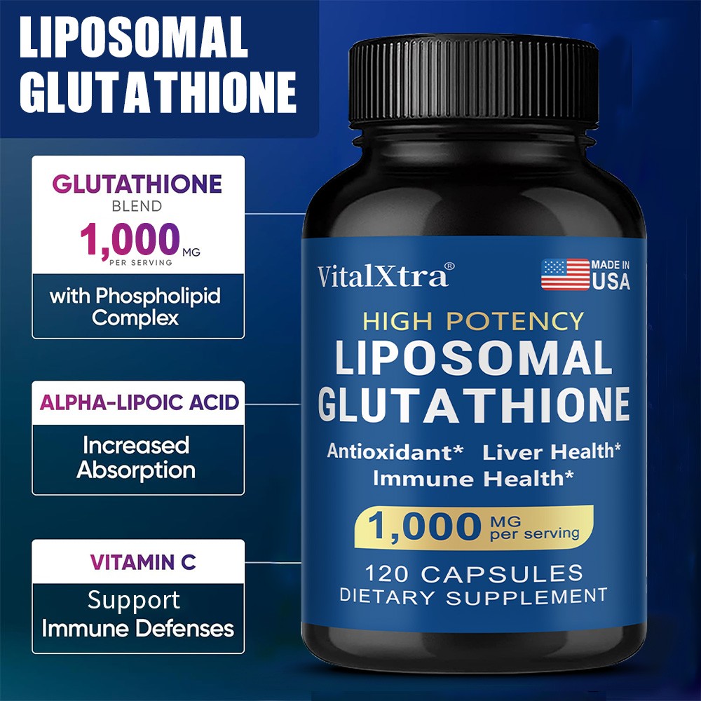 Liposomal Glutathione Supplement Antioxidant Liver Immune Health 120 Capsules