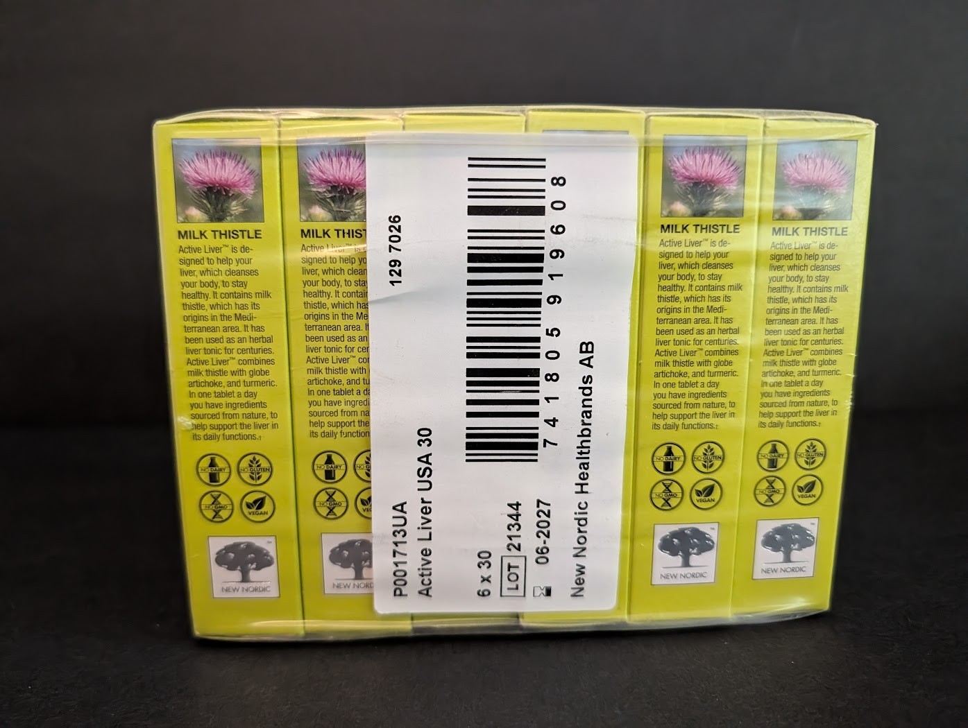 Nordic Active Liver Lot Of 6 Boxes of 30 Tablets-Exp 01/2028 – Brand New, Sealed