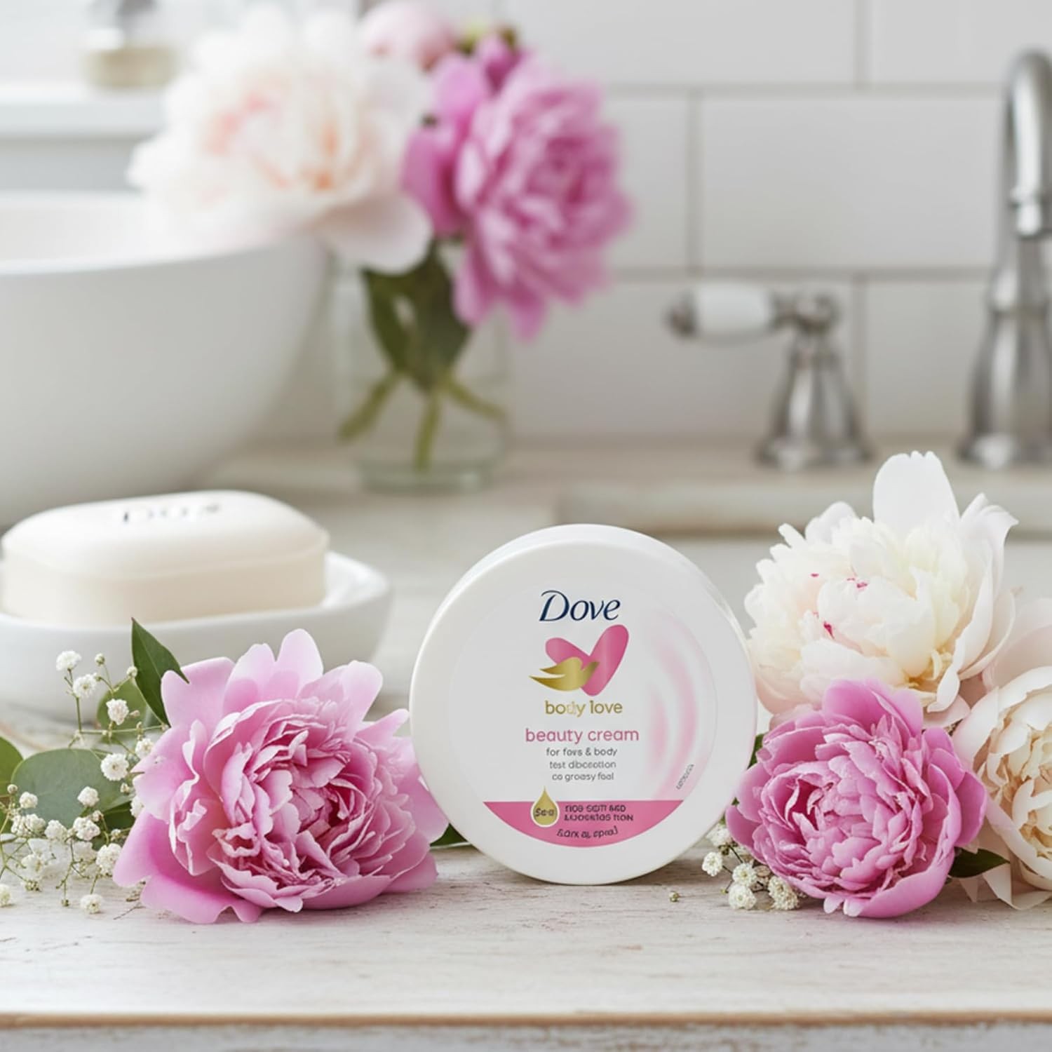 4 X Dove Body Love Beauty Cream 2.53 Fl Oz/75 ML
