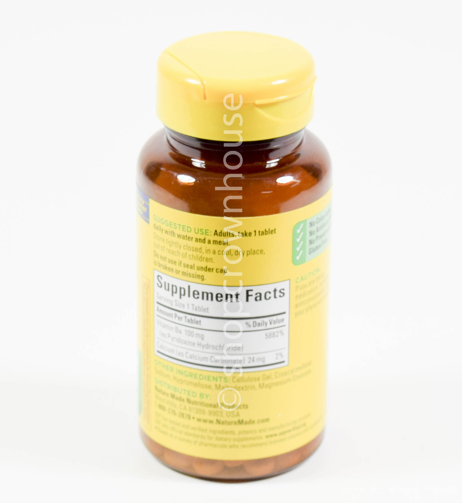 Nature Made 100 mg VITAMIN B6 protein amino acid metabolism 100 TABLETS 01/2028