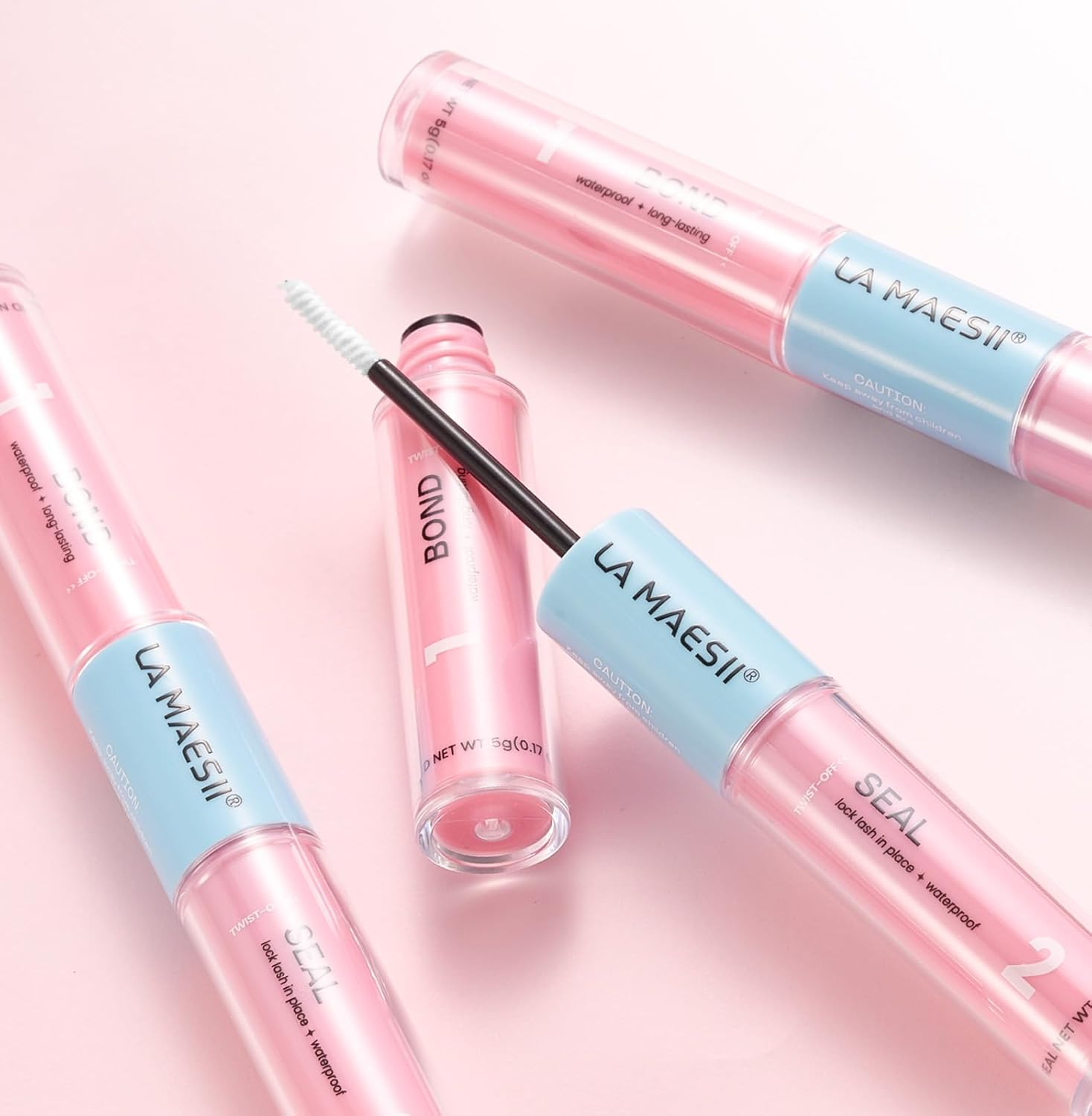 LA MAESII Lash Bond and Seal 10ML, Lash Cluster Glue Waterproof,Long Lasting Las
