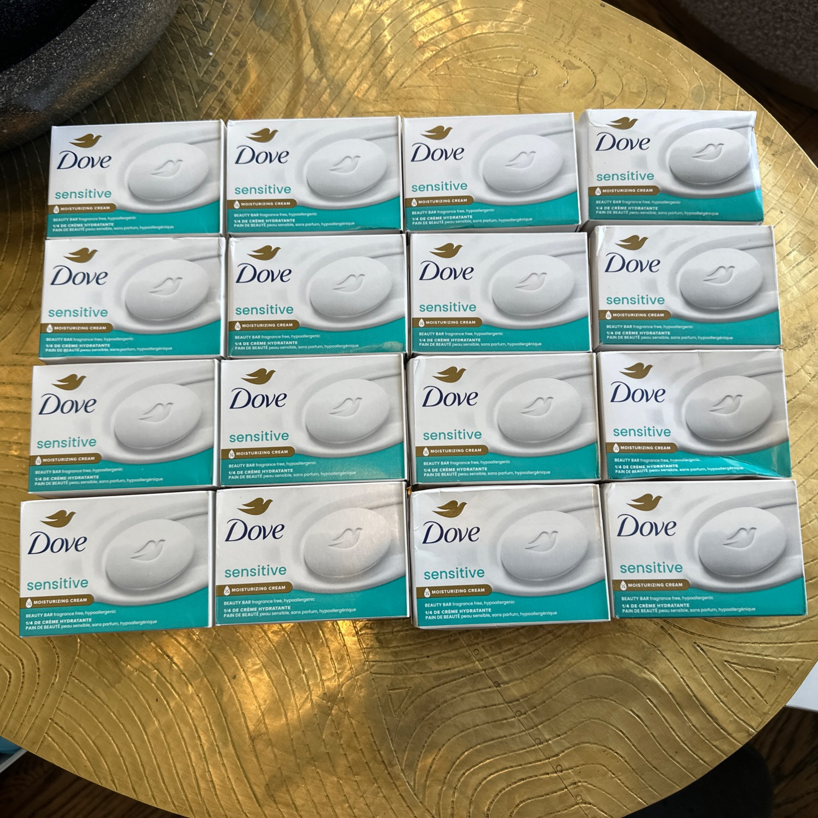 Dove Sensitive Skin Unscented Bar Soap 3.75 oz/106 g, 16 Pack – New Fast 2 Ship!