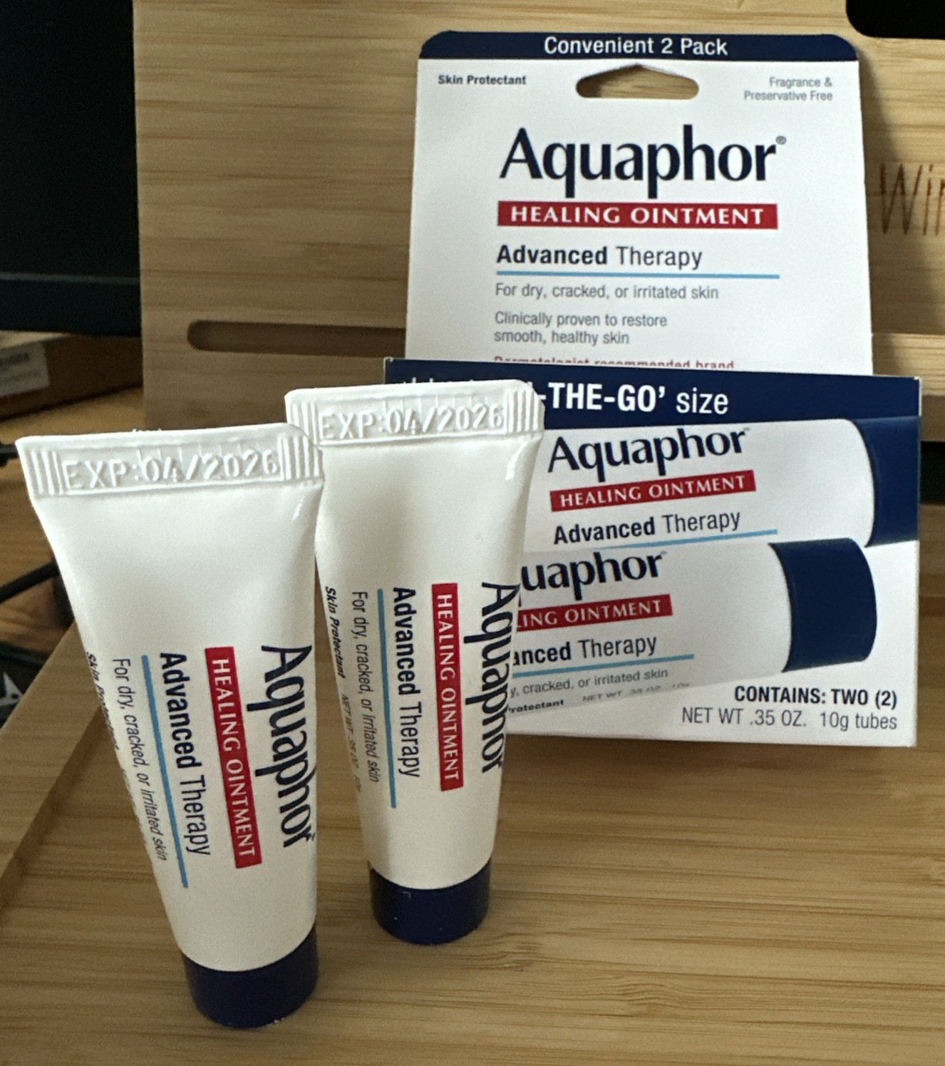 Aquaphor Healing Ointment To Go Pack (2 x 0.35 oz) – 3 Pack, Exp 04/2026
