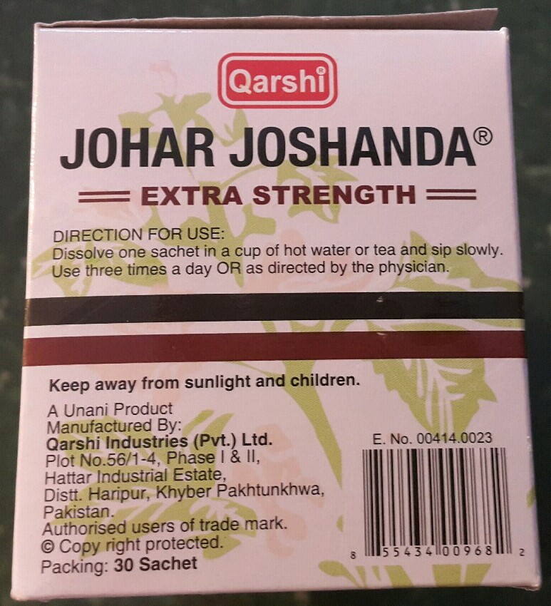 JOHAR JOSHANDA EXTRA STRENGTH 30 TEA BAGS FREE SHIPPING!