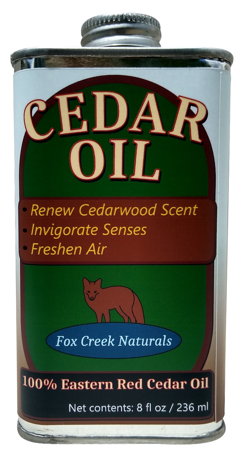 8oz Cedar Oil Can – Essential Eastern Red Cedar Wood (juniperus virginiana)