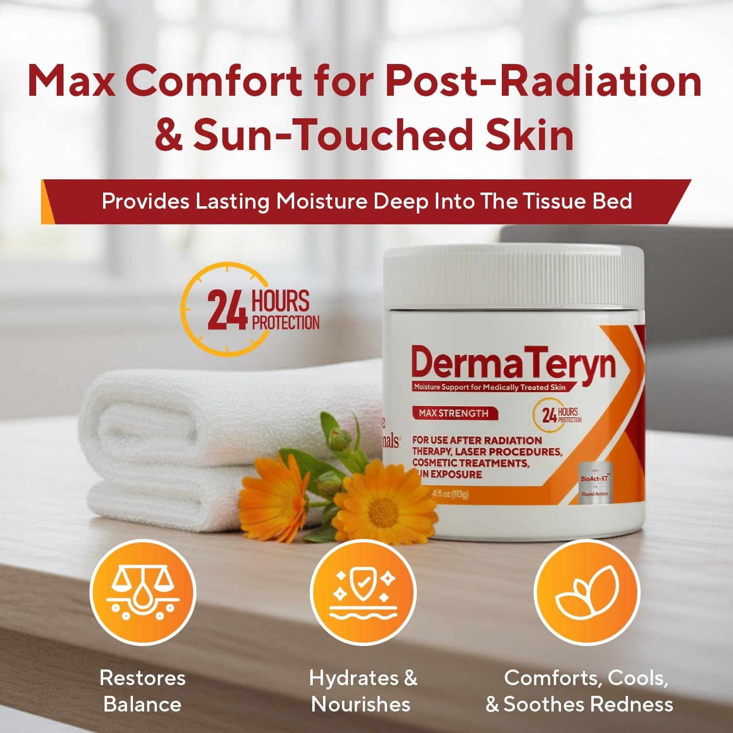Marie Originals DermaTeryn for Skin Moisture, Sunburn, Skin Repair Treatmen 4 oz