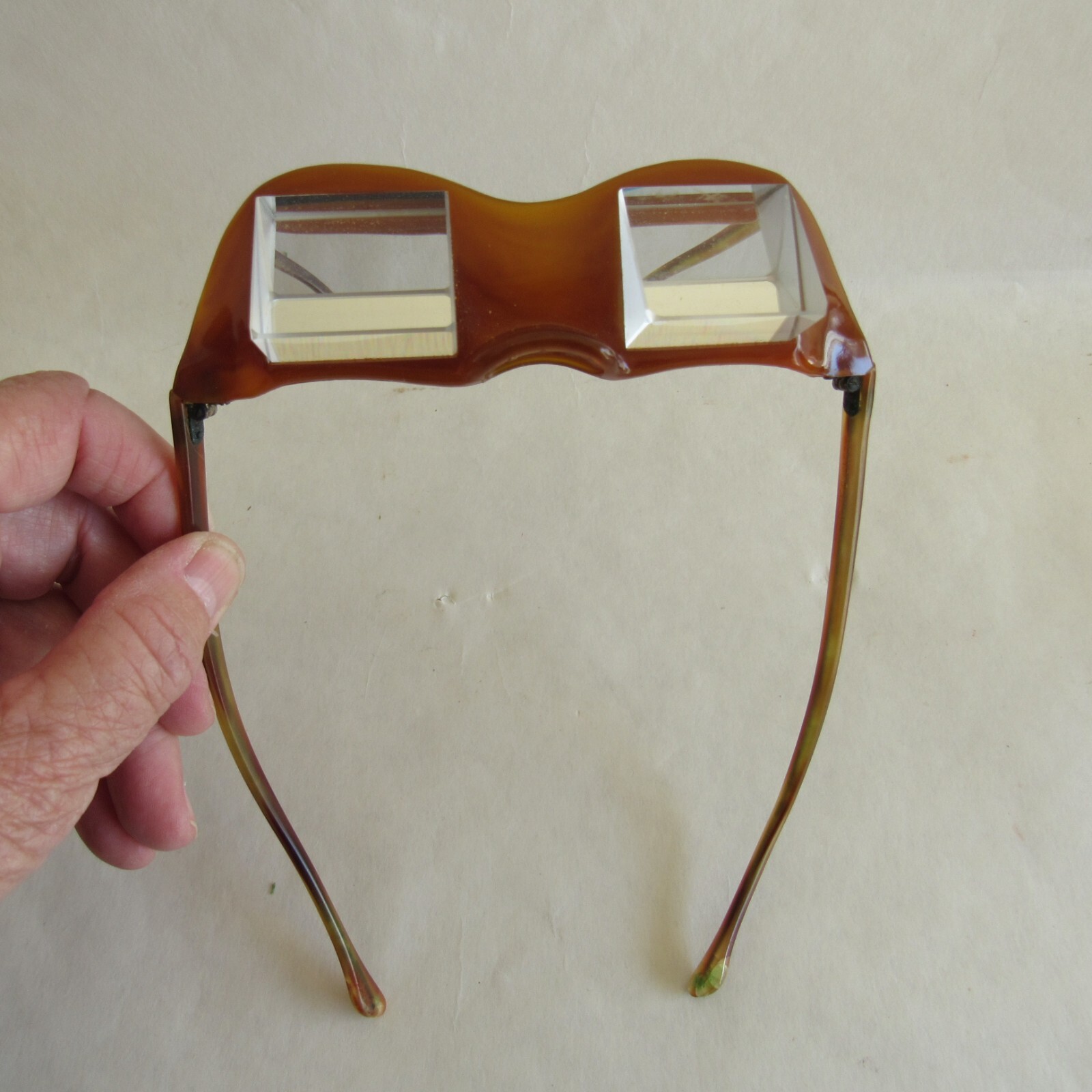 Vtg American Prismatic Reading Glasses For Angled Vision + Directions