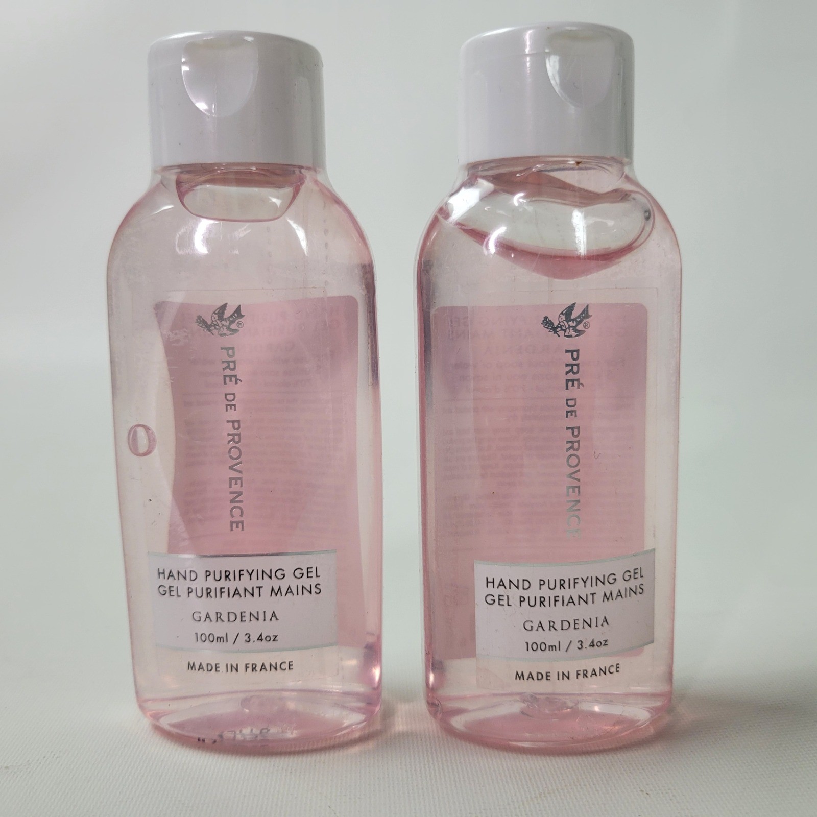 Pre de Provence Gardenia Hand Purifying Gel 3.4oz Set of 2 Made in France NEW