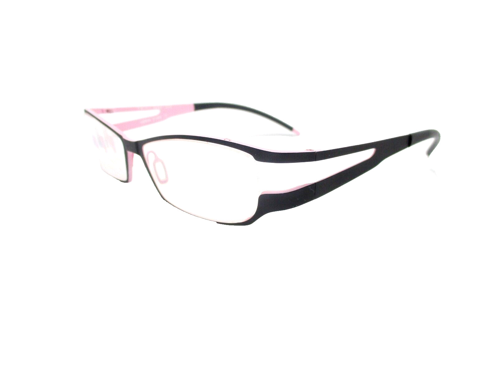ORGREEN PUSSYCAT 1M/36M Eyeglasses Black Pink Titanium Frame W/ Case 53mm