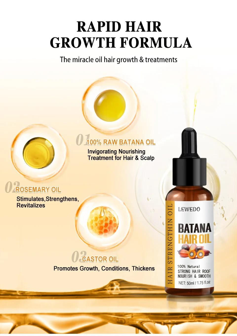 Natural Batana Oil Serum For Hair Growth Healthier Thicker Fuller Anti Hair Loss