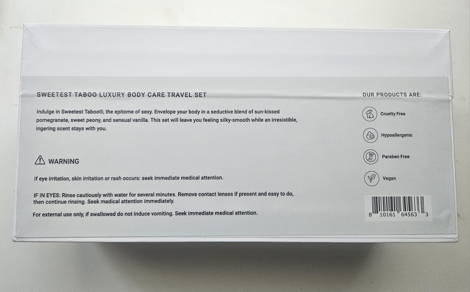 NIB Hotel Collection Luxury 4pc Travel Set in Scent Sweetest Taboo MSRP $57.97