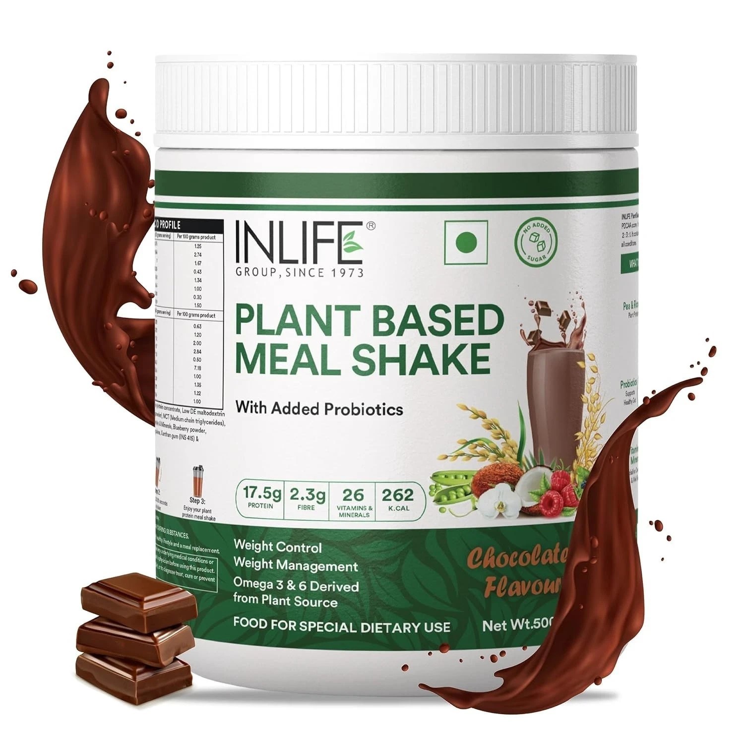 INLIFE Plant Based Meal Replacement Shake | 500g (Chocolate)