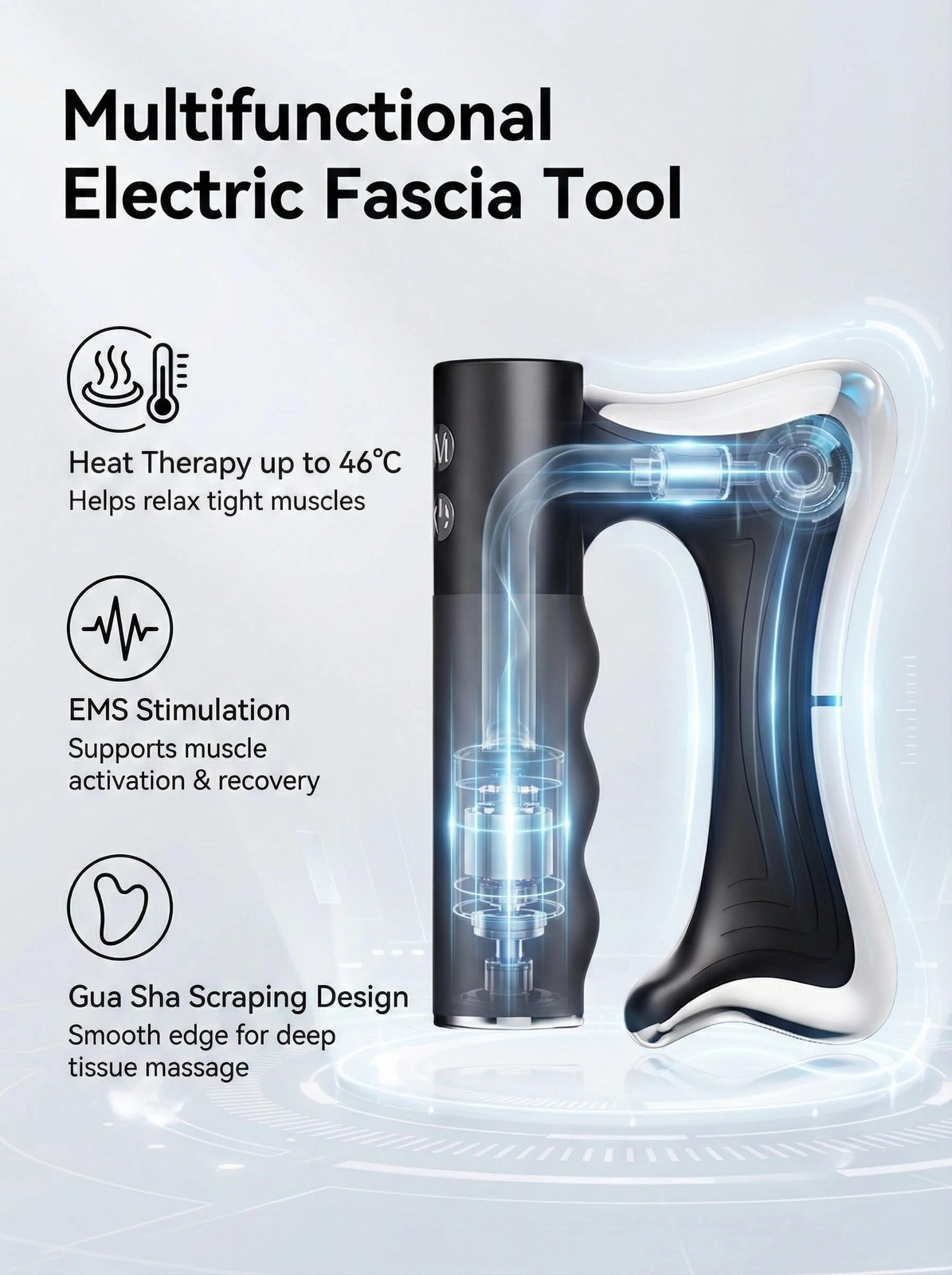 Heated Muscle Scraper Tool, Electric Full Body Contouring Device, Gua Sha Mas…