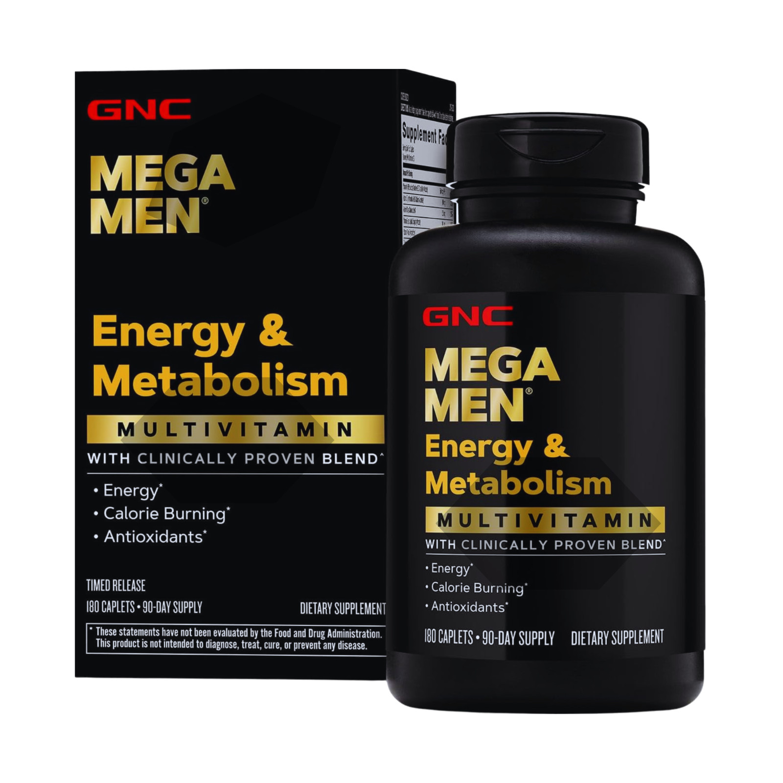 GNC Mega Men Energy & Metabolism Multivitamins, 1 bottle 180 ct.