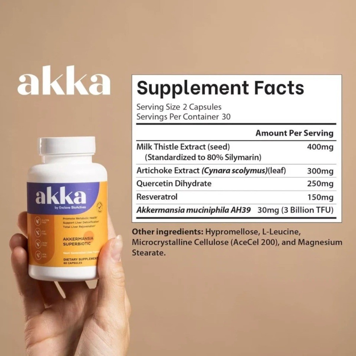 AKKA Premium Liver Cleanse Detox & Repair, Superbiotic Gut Health