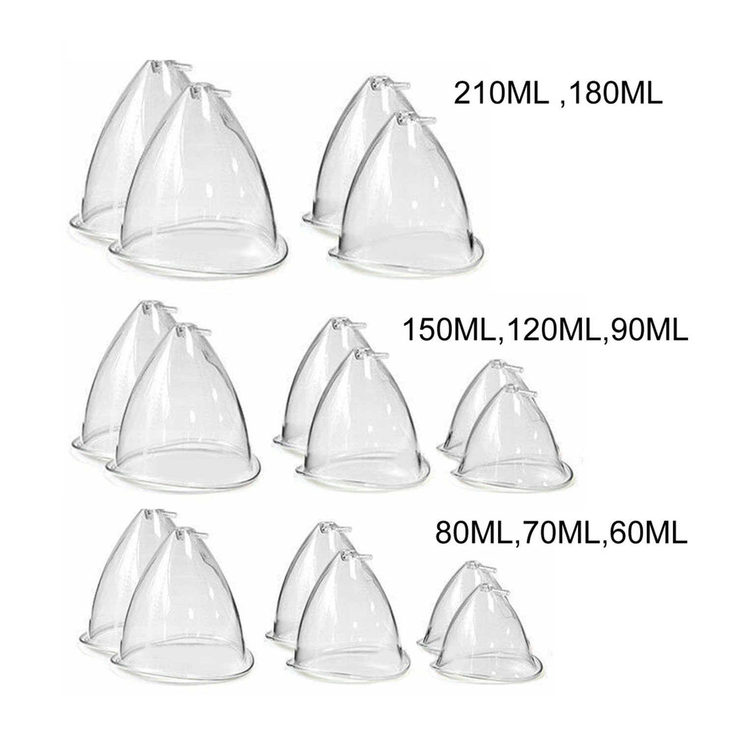 60ML-210ML Cups Breast Butt Enlargement Body Massage Vacuum Therapy Machine Spa