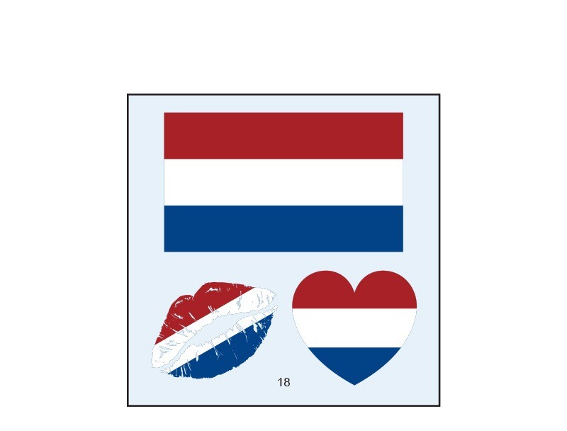 Waterproof National Flag Face Tattoo Stickers 10pc Sweat Resistant Sports Decals