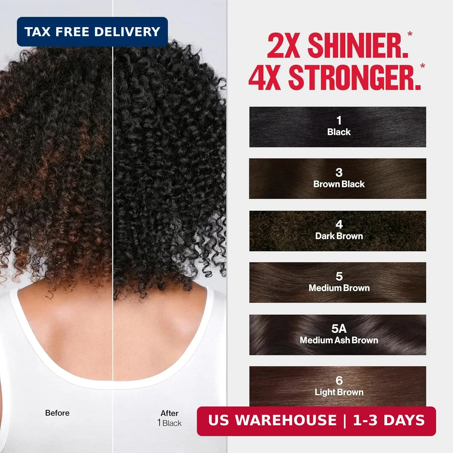Revlon ColorSilk Tone + Gloss + Care Demi Permanent Hair Color, Dye Kit with Lea