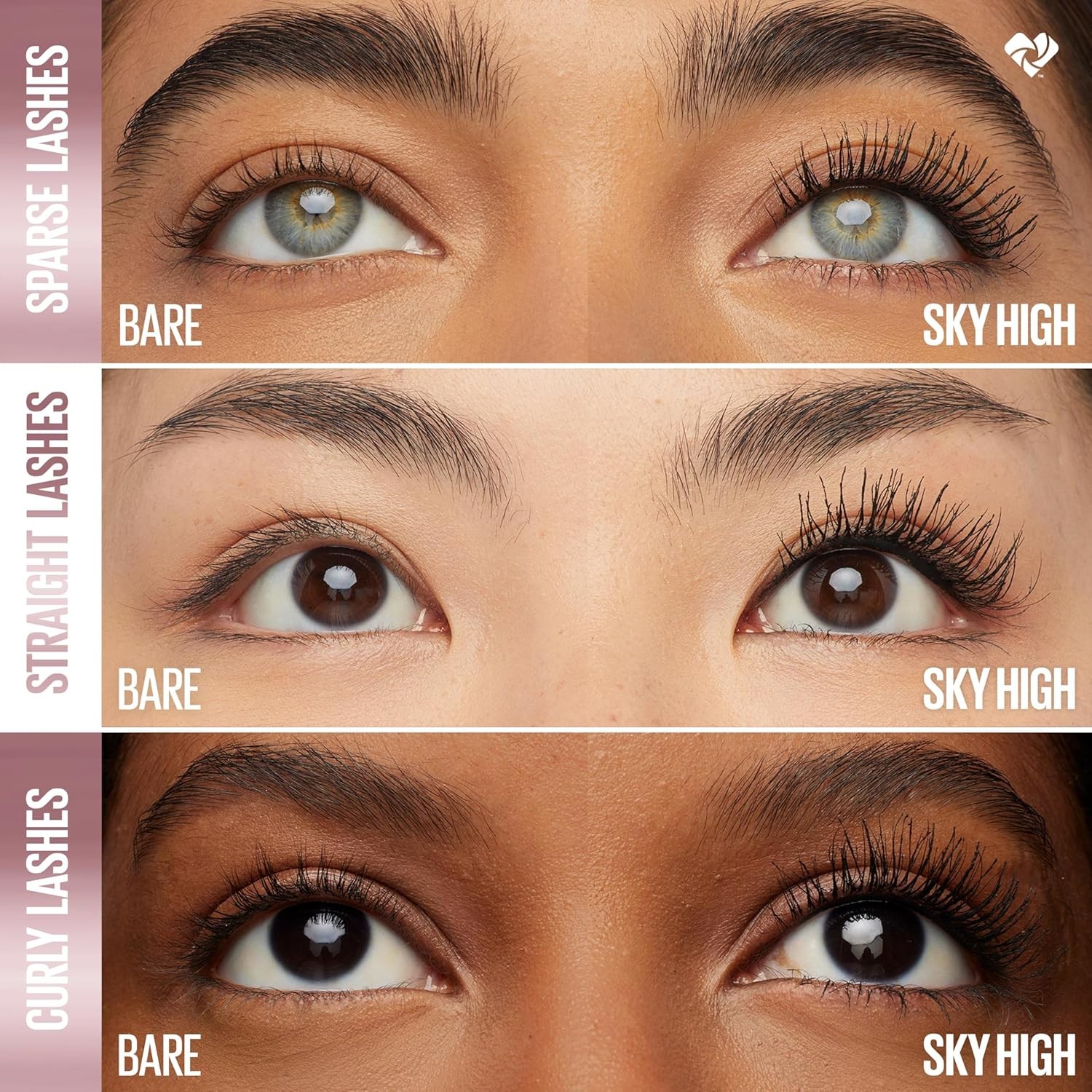 Maybelline Sky High Glitter Mascara Space Diamond Lash & Brow Makeup