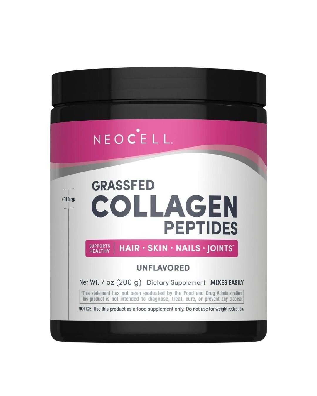 NeoCell Collagen Peptides Powder 7 Oz Pack of 2 Grass Fed Type 1 & 3