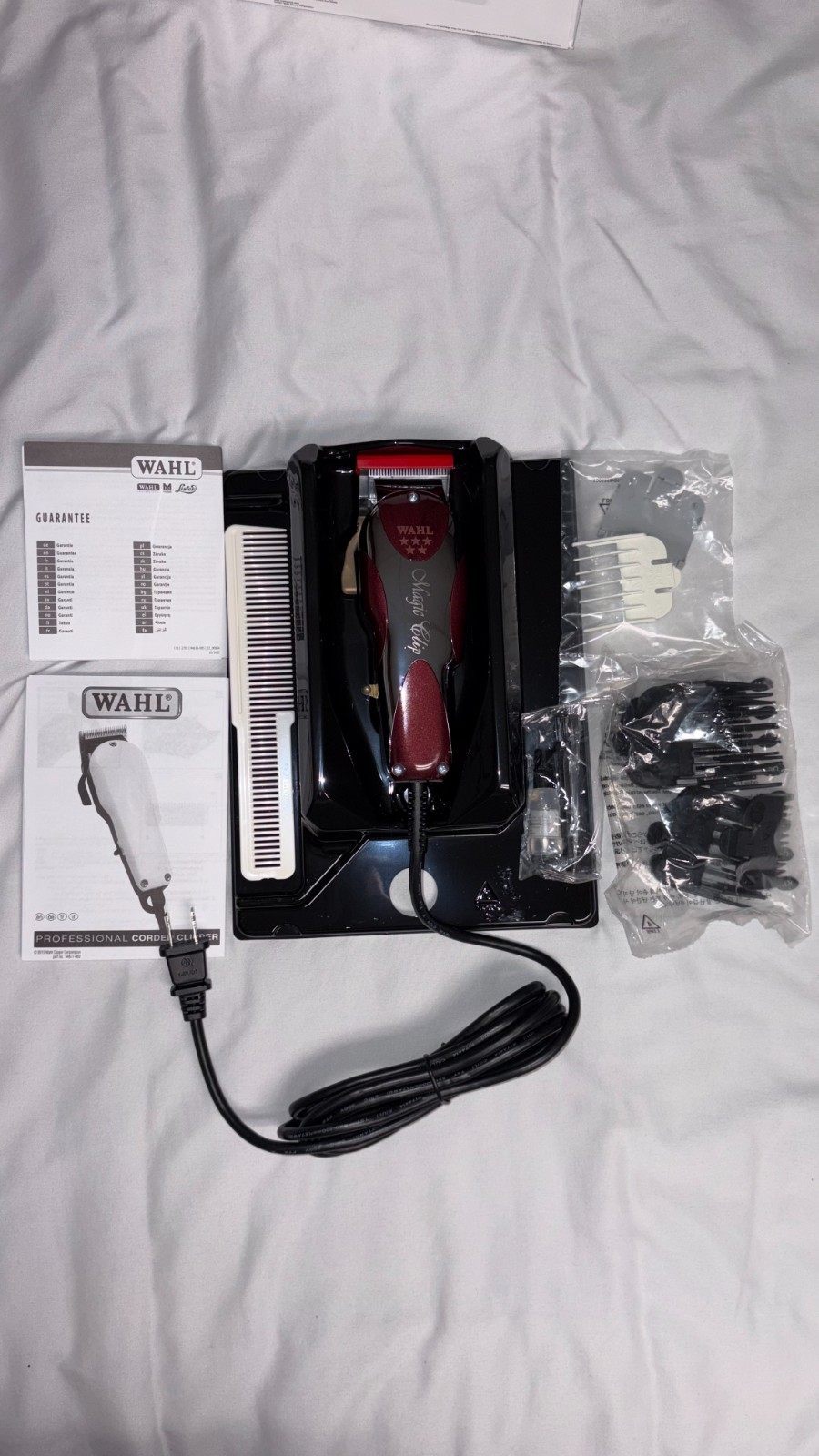 Wahl 5-Star Magic Clip Corded Clipper 8451 Burgundy/White
