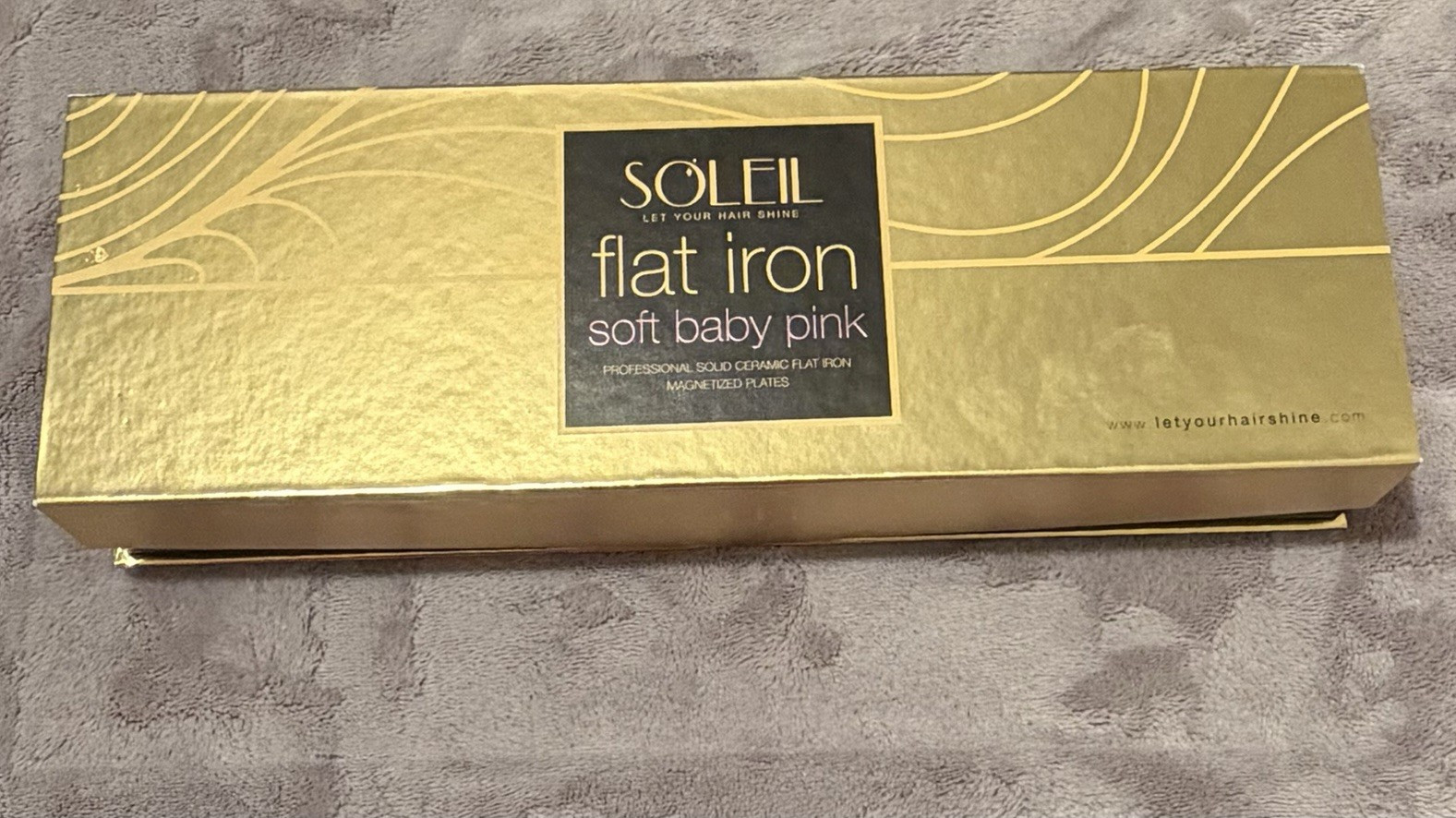 Soleil Flat Iron Soft Baby Pink, Ceramic Magnetized Heating Plates