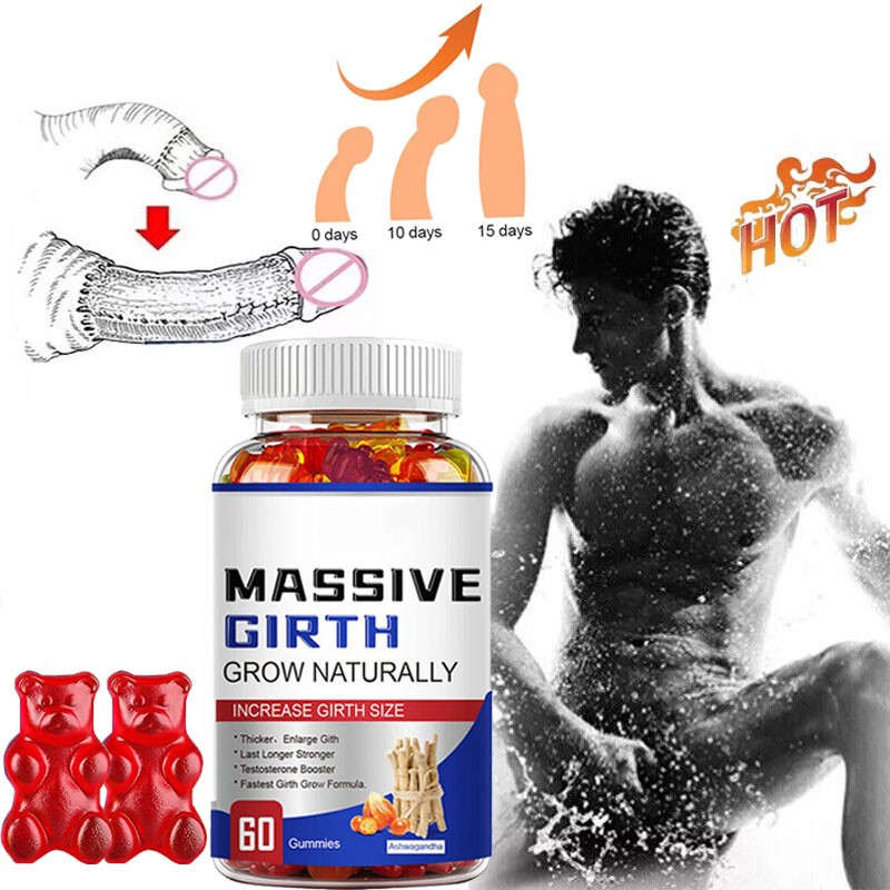 Male Enhancement Gummies Booster & Thicker Last Longer Stronger Bigger 60 Gummy
