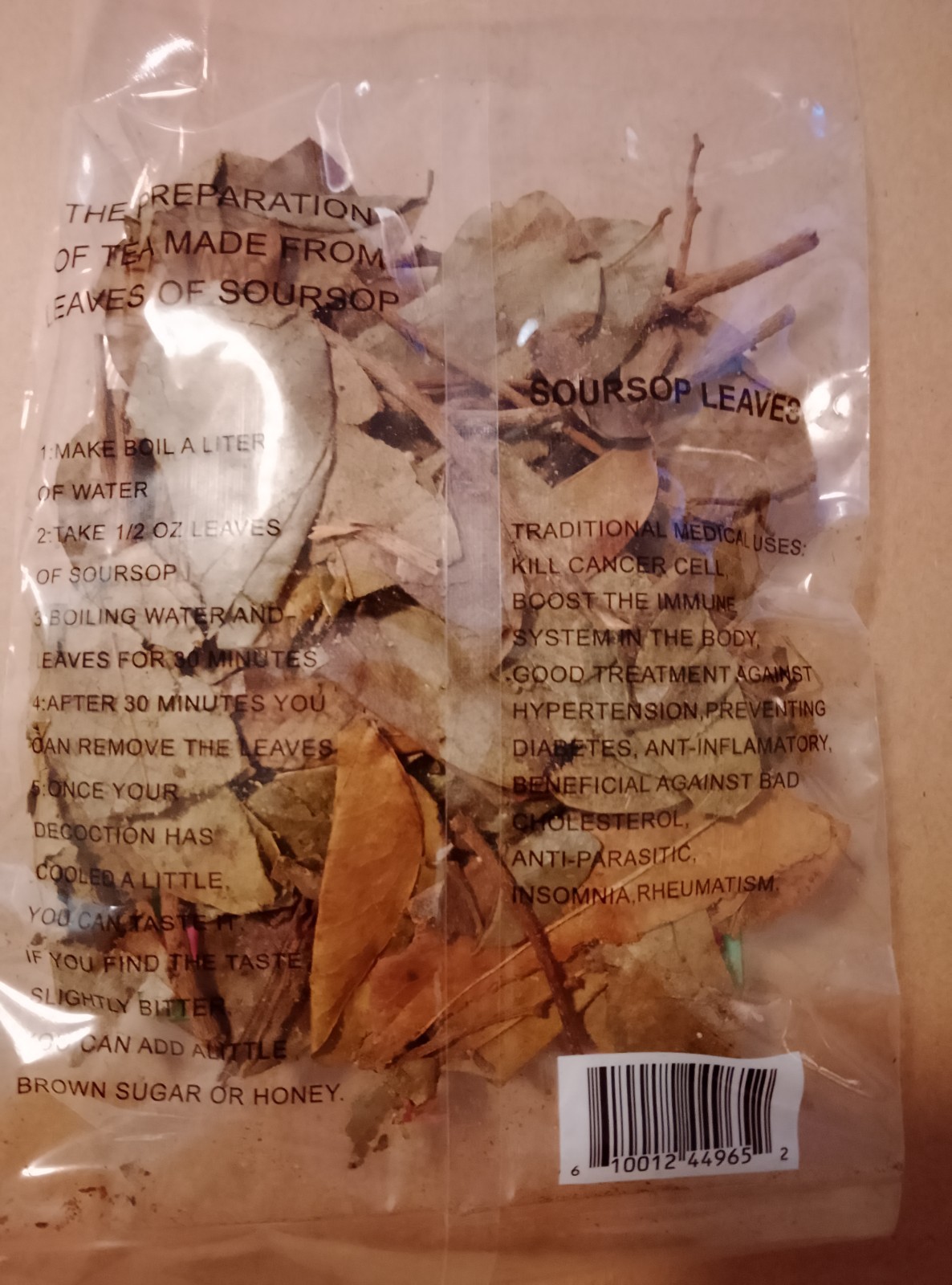100% Natural Jamaican SOURSOP LEAVES Tea Corossol Guanabana Graviola Paw Paw 7g