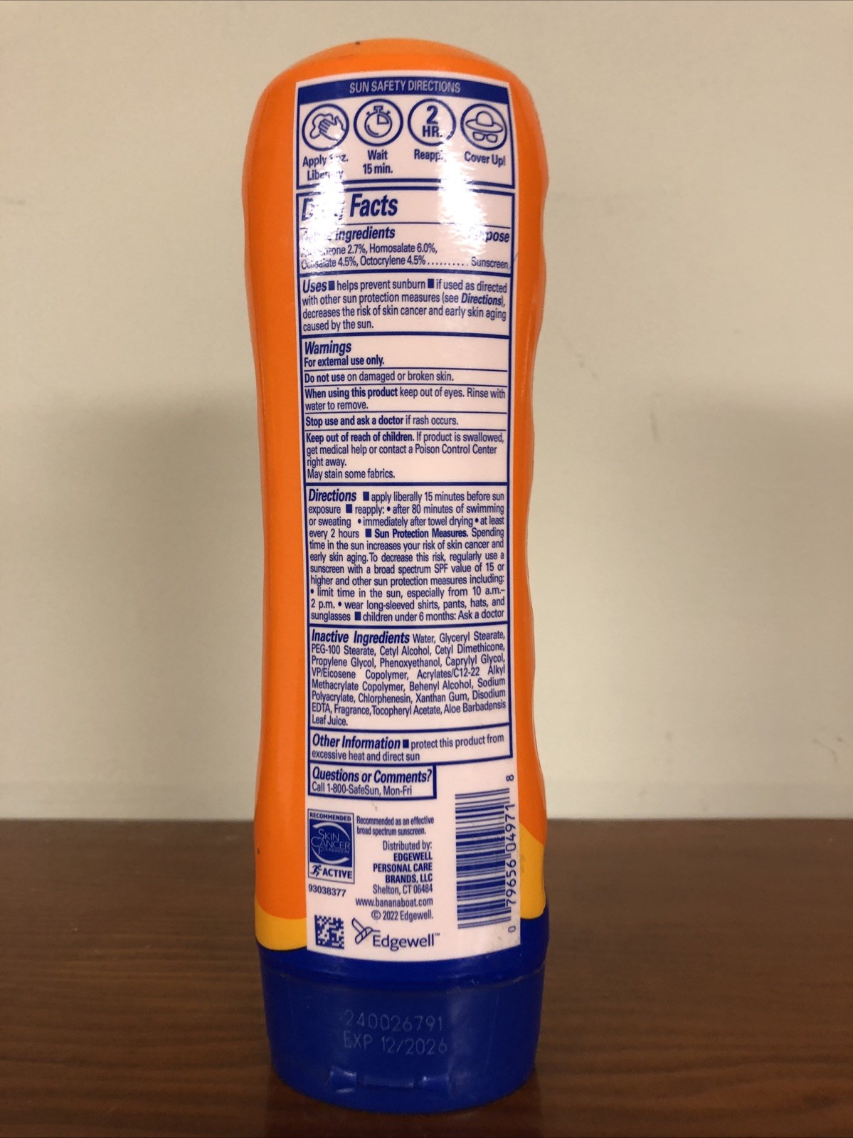 (3) Banana Boat Sport Lotion SPF 30 Sunscreen, 8 oz 8/2026+