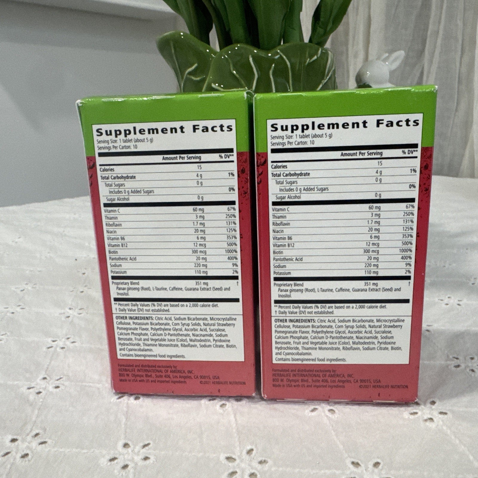 Herbalife Nutrition Liftoff Pomegranate Berry Effervescent Energy 10 Tablets