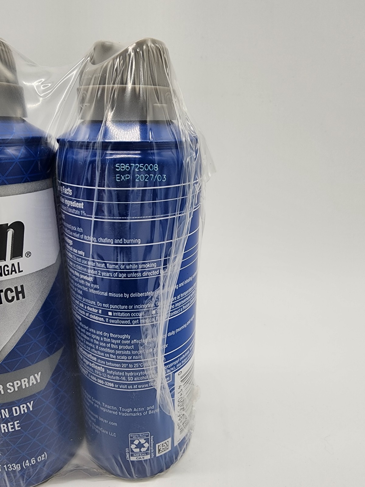 Tinactin Powder Spray 4.6 oz 3 Pack Exp 03/2027