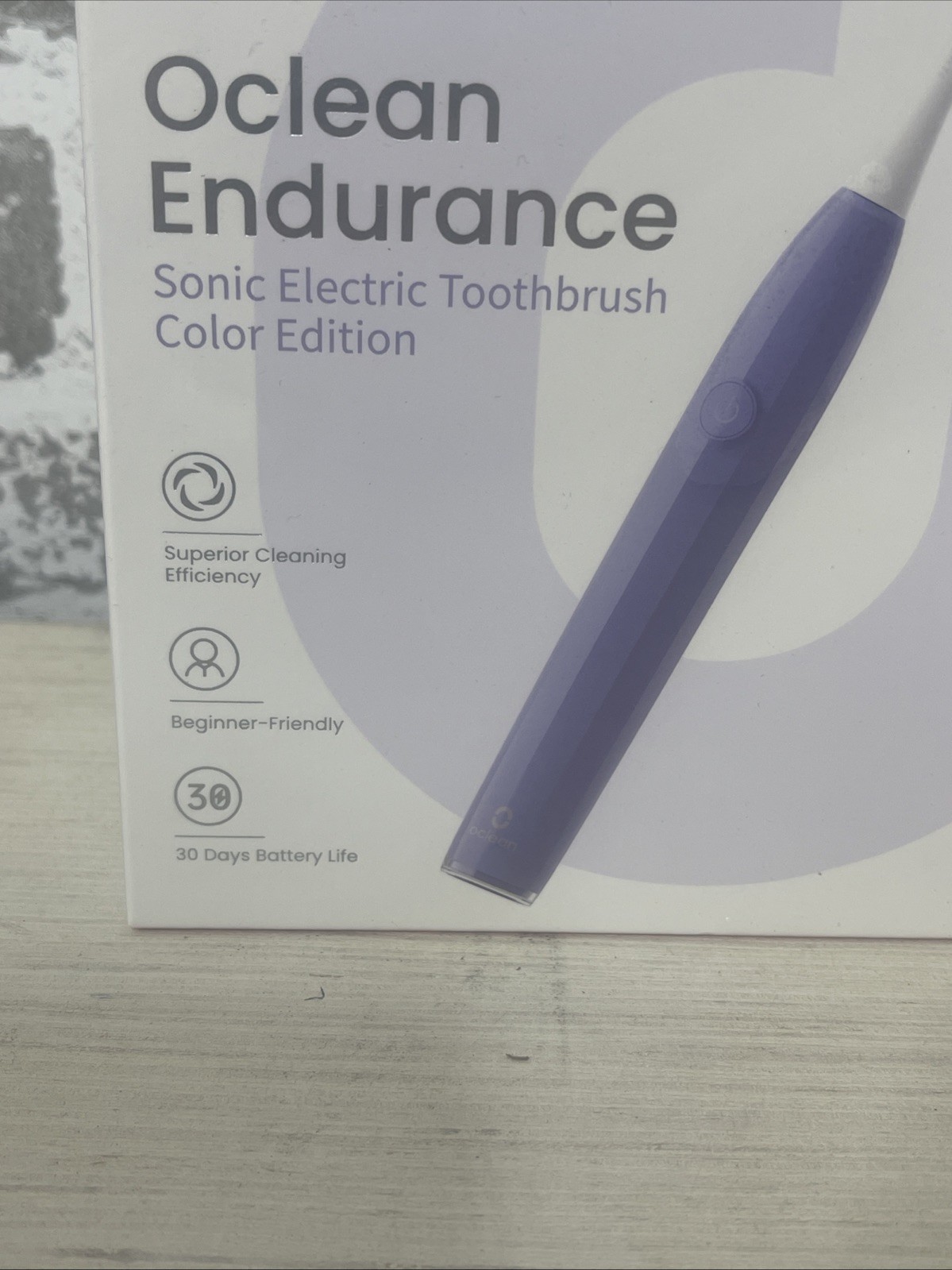 Oclean Endurance Sonic Purple Electric Toothbrush with 30 Days Battery Life, New