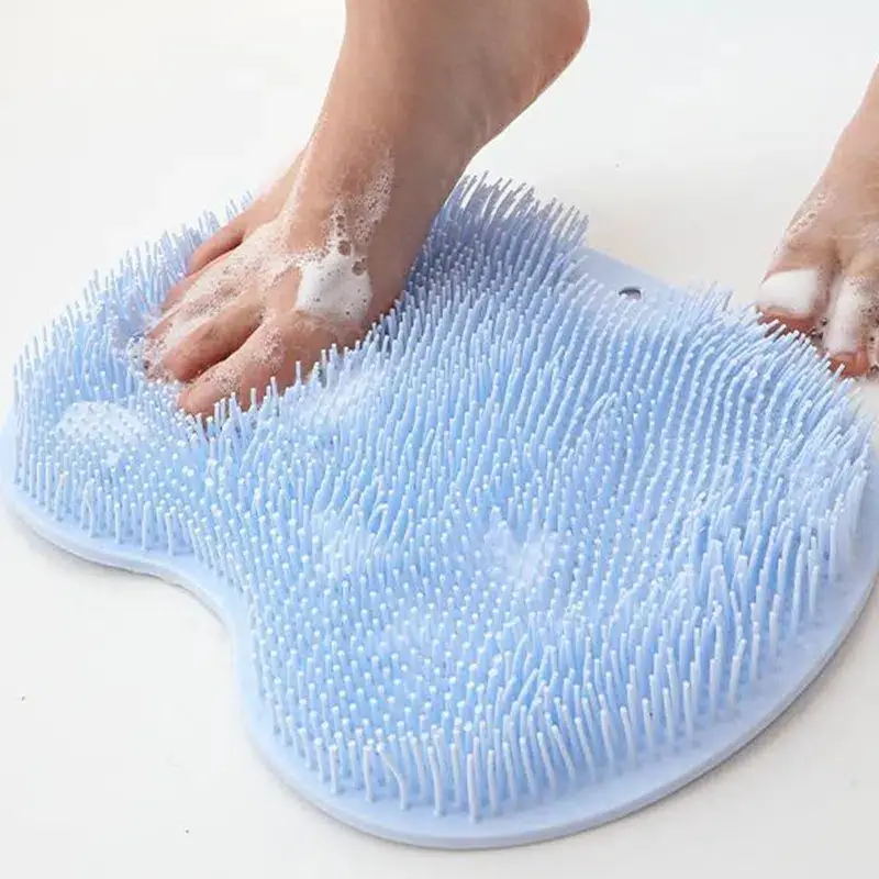 Shower Foot Back Scrubber Massage Pad Body Bath Soft Brush Mat Cleaning Bath