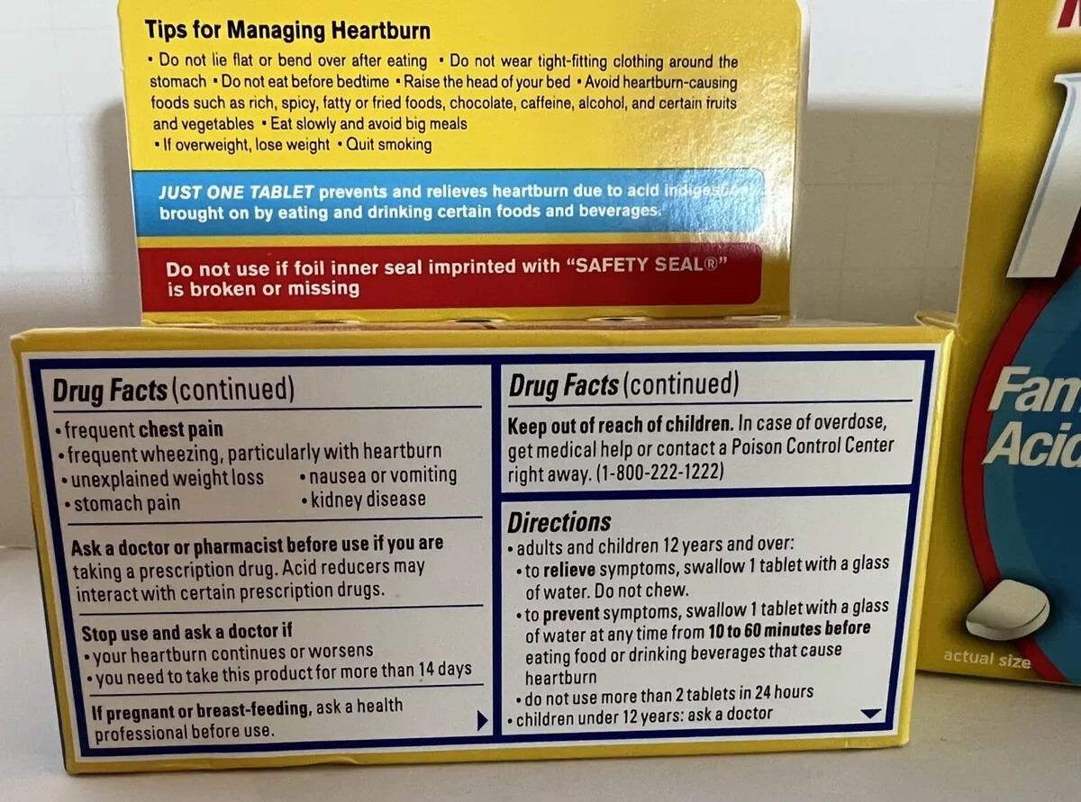 2 pack Pepcid AC Maximum Strength 20 mg 50 + 75 = 125 tablets Exp 06/28