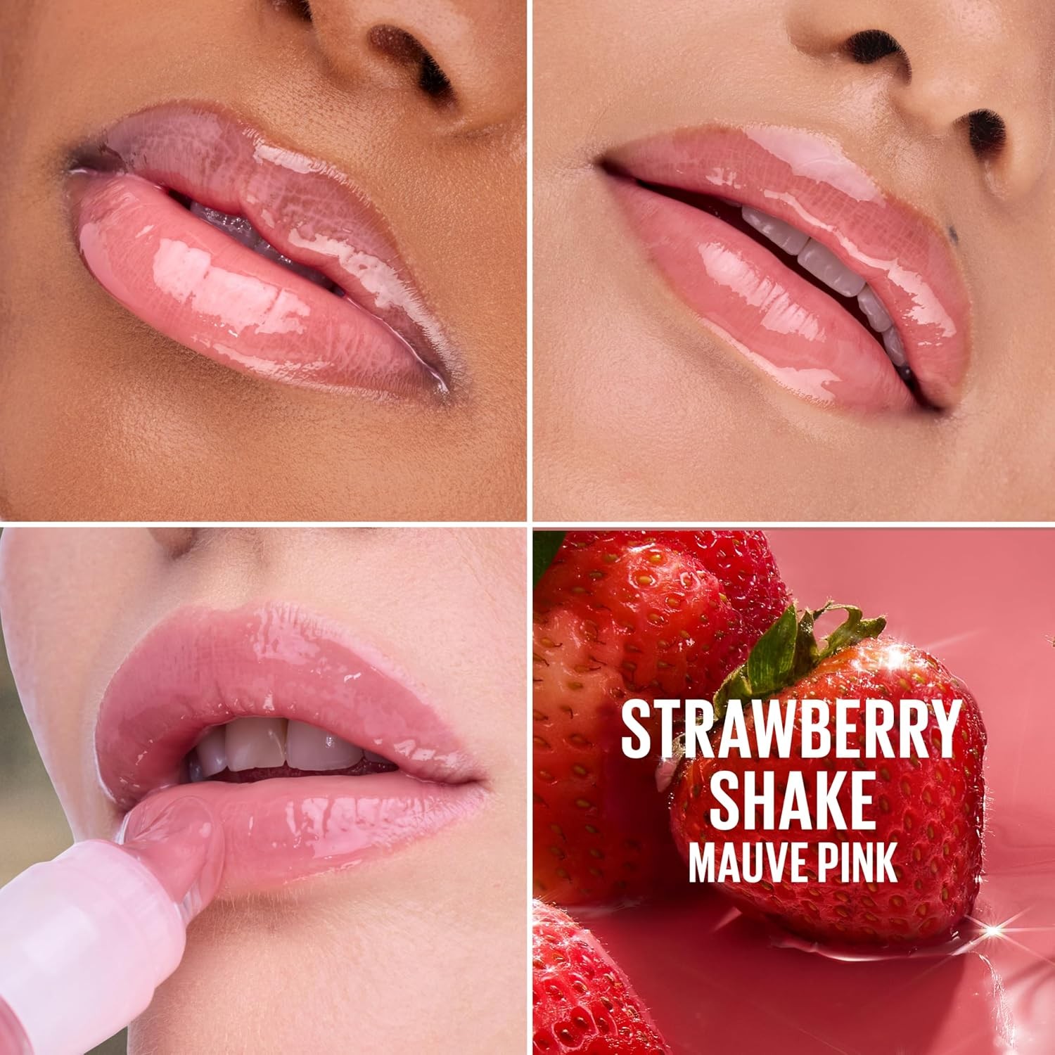 Maybelline Lifter Oil In Gel Lip Gloss Strawberry Shake Mauve Pink