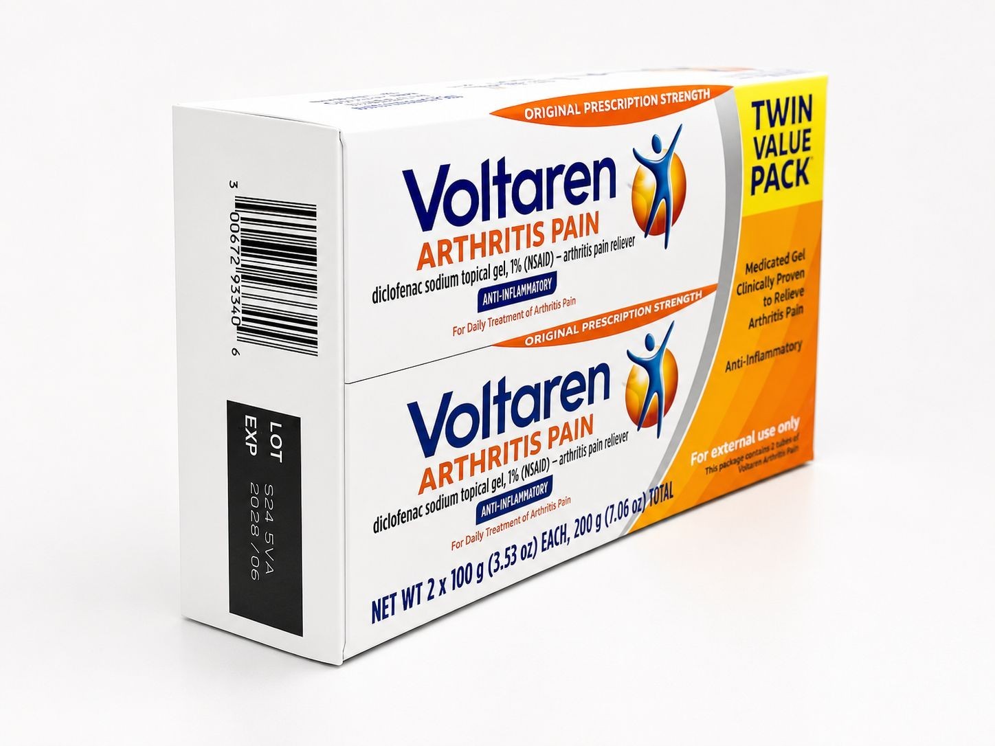 Voltaren ARTHRITIS Gel Twin Pack NET WT 2 x 100 g Each, 200g EXP 6/28