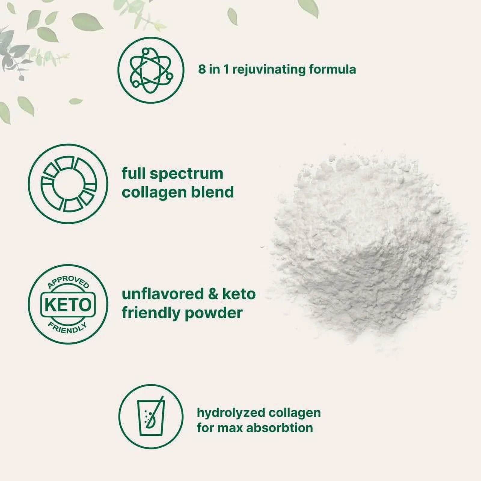 Multi Collagen Peptides Powder – Hydrolyzed Protein Peptides (Type I,II,III,V,X)