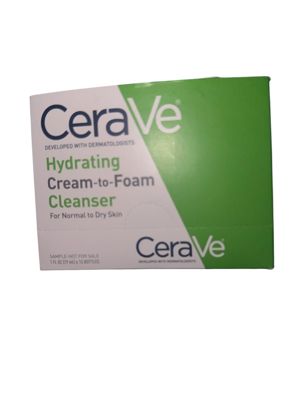 CeraVe~Hydrating Cream-To-Foam Cleanser15 Count 1 fl. oz. Travel Bottle 3