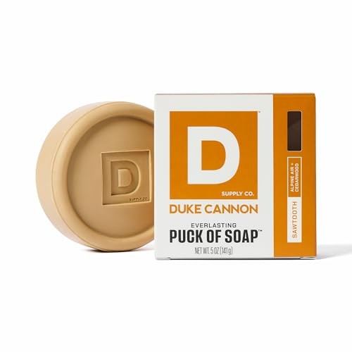 Bar Soap Puck – Men’s Rounded Bar Soap with 5 Ounce (Pack of 1) Sawtooth