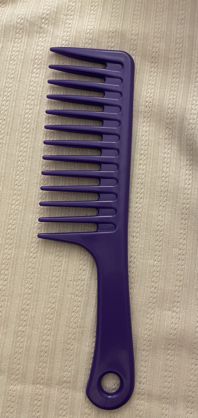Classic vintage Conair Wide Tooth Hair Comb, Purple Plastic, 9 in, Unisex