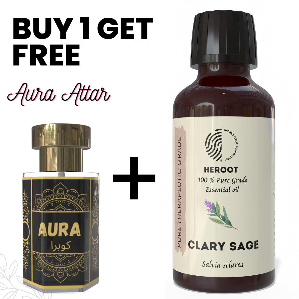 Clary Sage Essential Oil 10ml Aromatherapy Diffuser Home Fragrance Free Attar