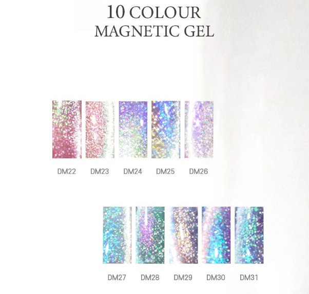 DVOK White Night Magnet Gel Polish Aurora Cat Eye Nail Gel K-Beauty
