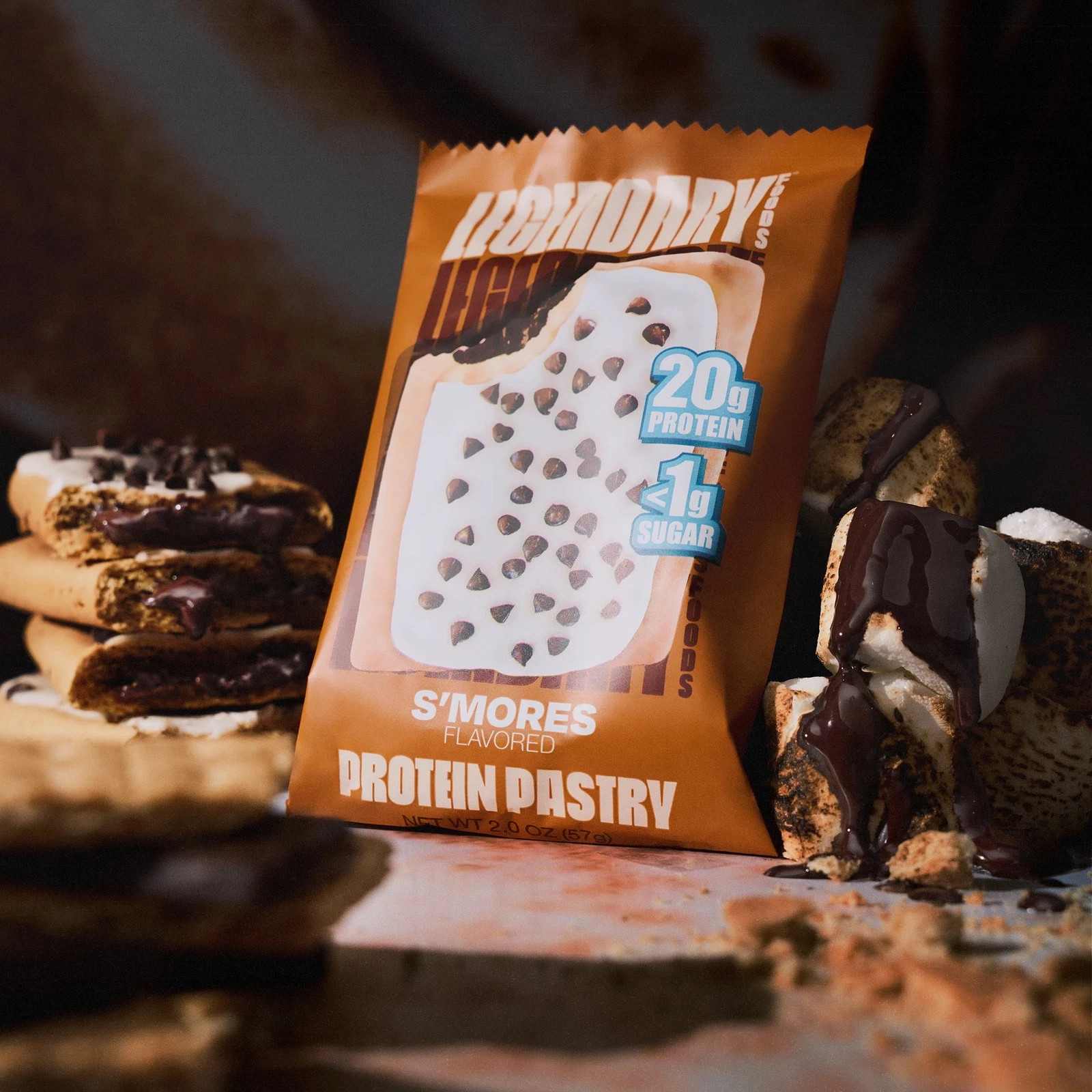 Legendary Foods Gluten Free and Keto Friendly Protein Pastry – S’Mores – 8Oz/4Ct