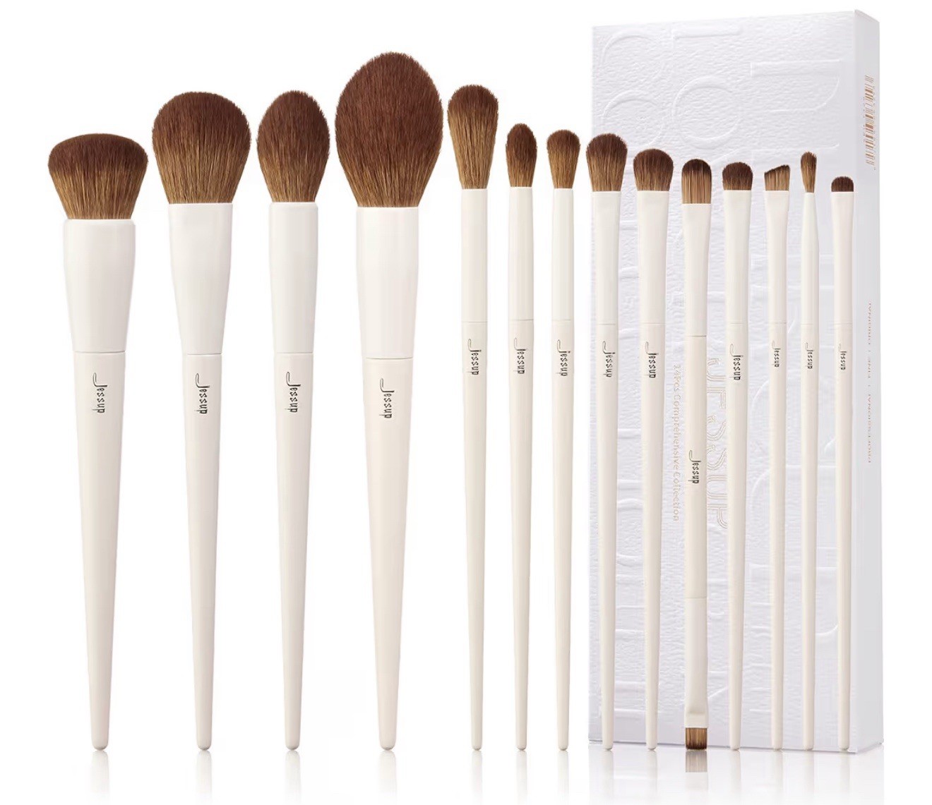 Jessup Makeup Brushes 14Pcs Makeup Brush Set Premium Synthetic Powder Contour