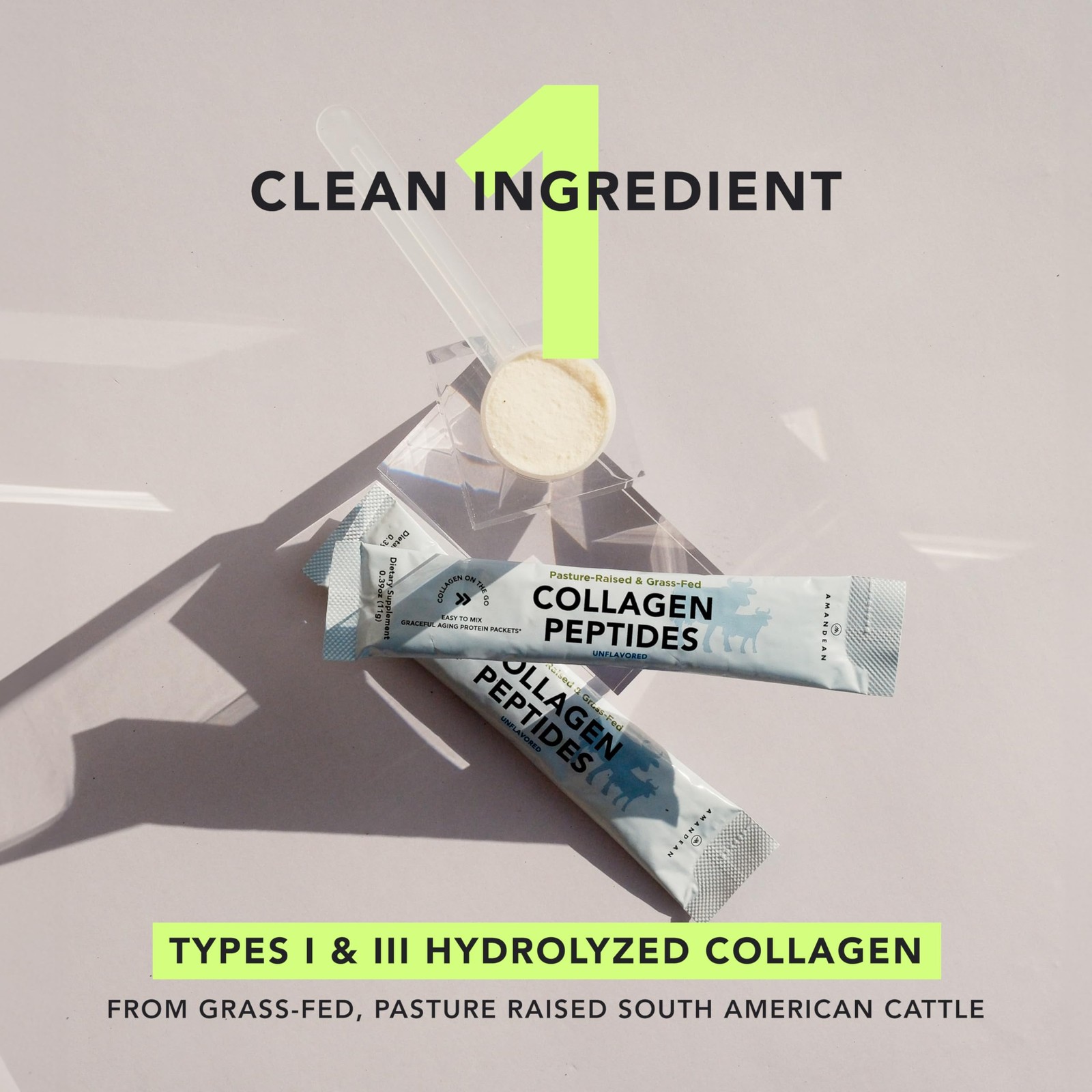 Collagen Peptides Powder Packets | 30 0.39 Ounce (Pack of 30)