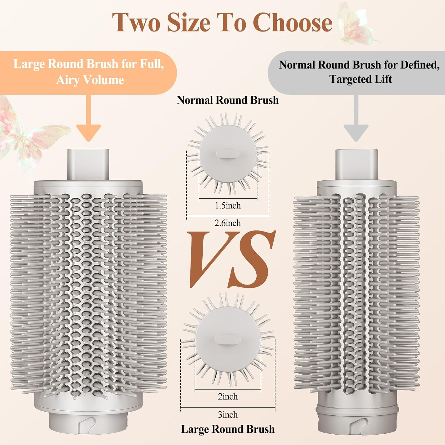 6-Inch Large Diffuser and 1.6In Long Hair Curling Barrel/Upgraded Large round Vo