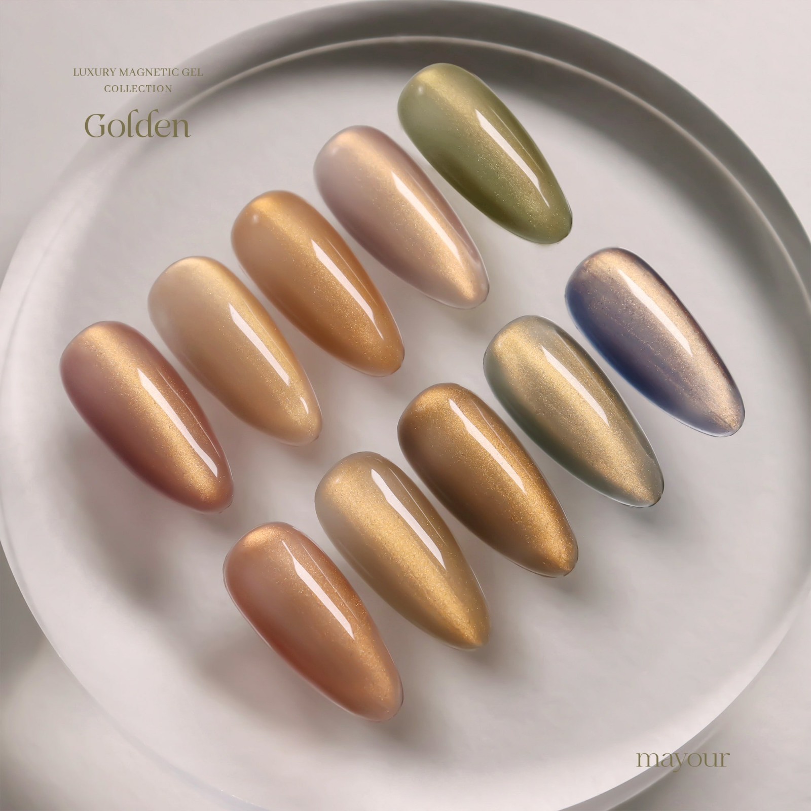 Mayour Gel Golden Cat Eye Gel Magnetic Gel Soak Off Nail Gel K-Beauty