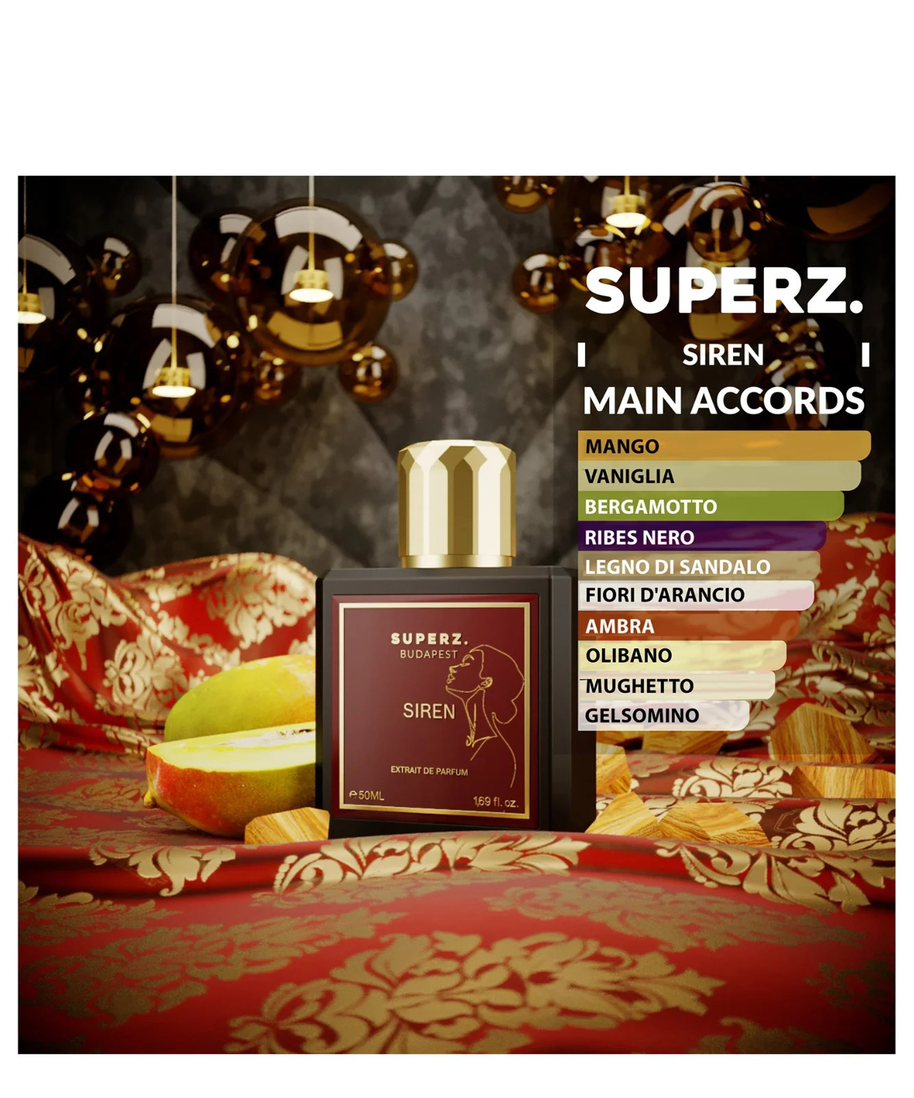 Superz Budapest Siren Extrait de Parfum 50ml New Sealed Original
