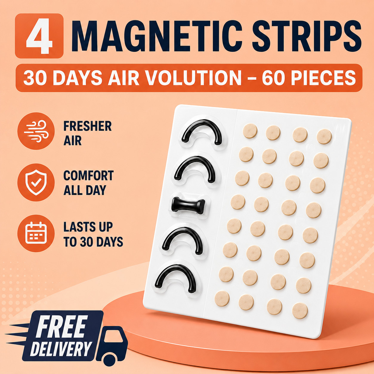 4 Magnetic strips Nasal Breathing Dilator Kit 60 airvolution nasal strip sticker