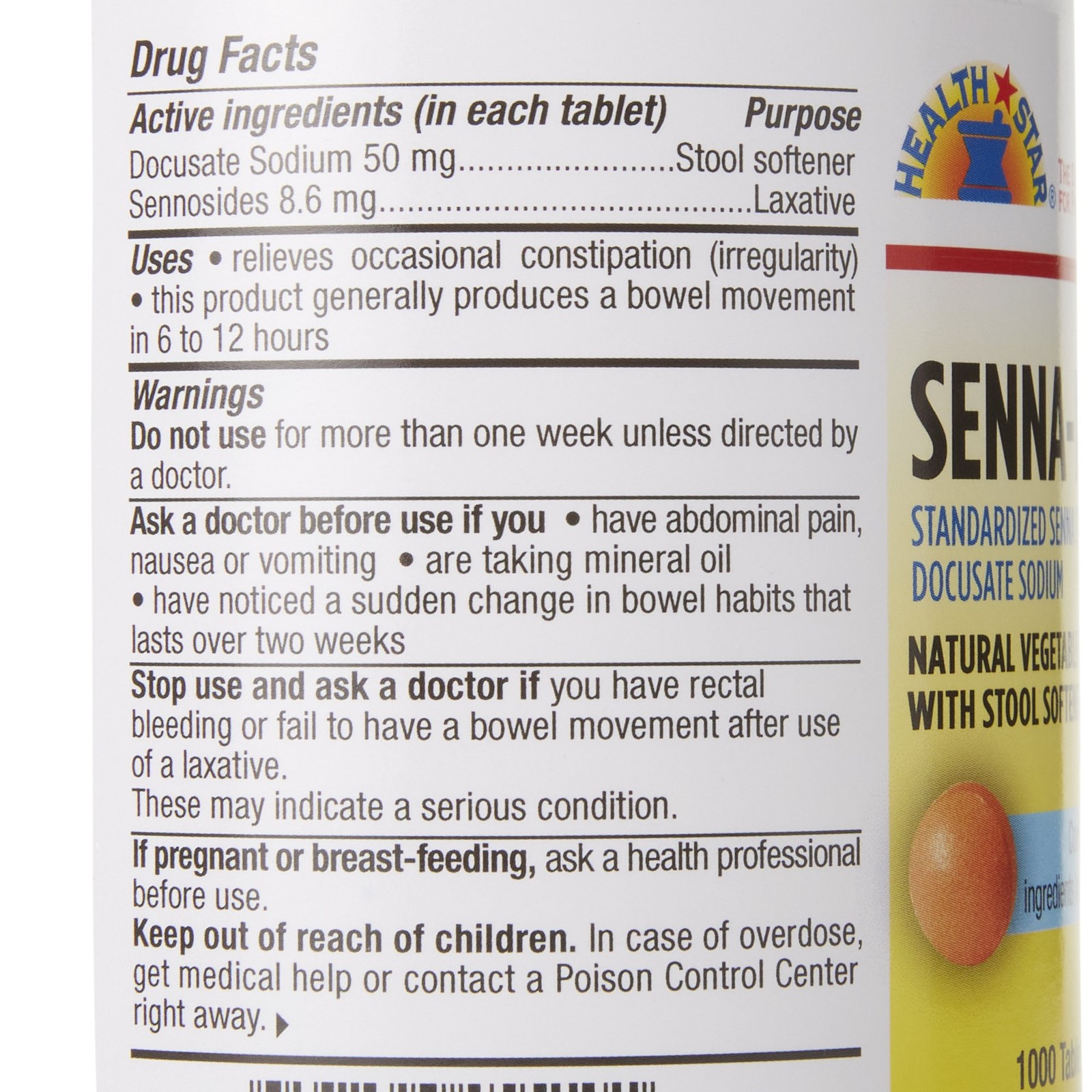Geri-Care Senna Plus Tablet 455-10-HST 1 Bottle 1000 per Bottle
